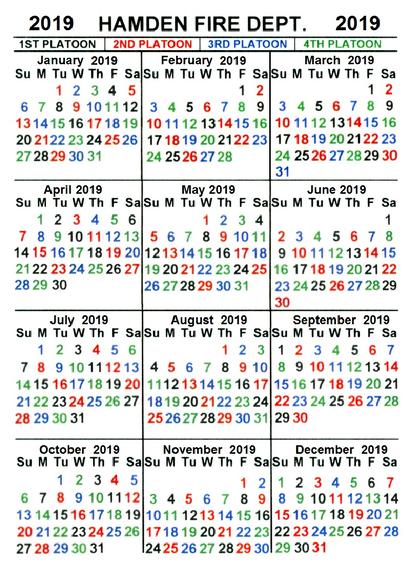 Hfd Shift Calendar 2022 Hamden Fire Retirees Association, Inc.