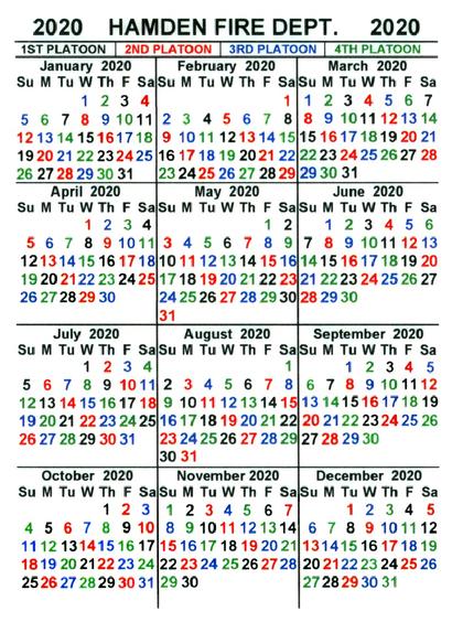 Hfd Shift Calendar 2022 Hamden Fire Retirees Association, Inc.