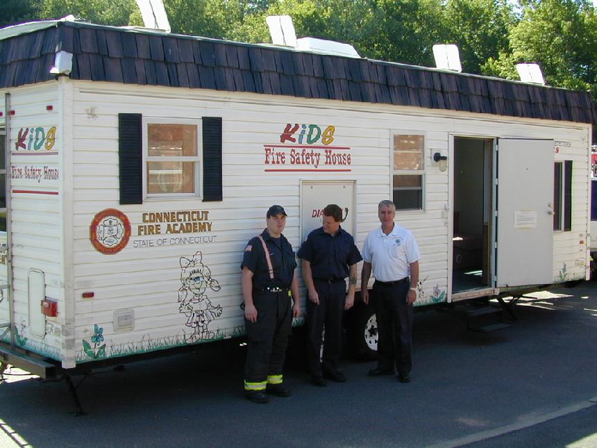 L-R:  Firefighters Charles Lubowicki, Jr, Ralph Purificato and Capt. Bob Surprise - June 4, 2001 - Photo by Bob Mordecai