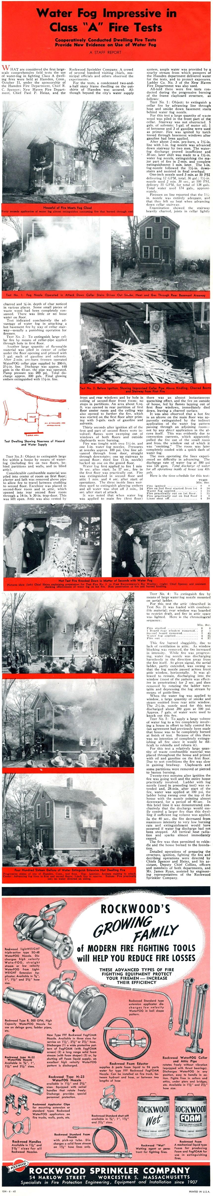 FIRE ENGINEERING REPRINT, June 1948 (Courtesy of Chan Brainard)